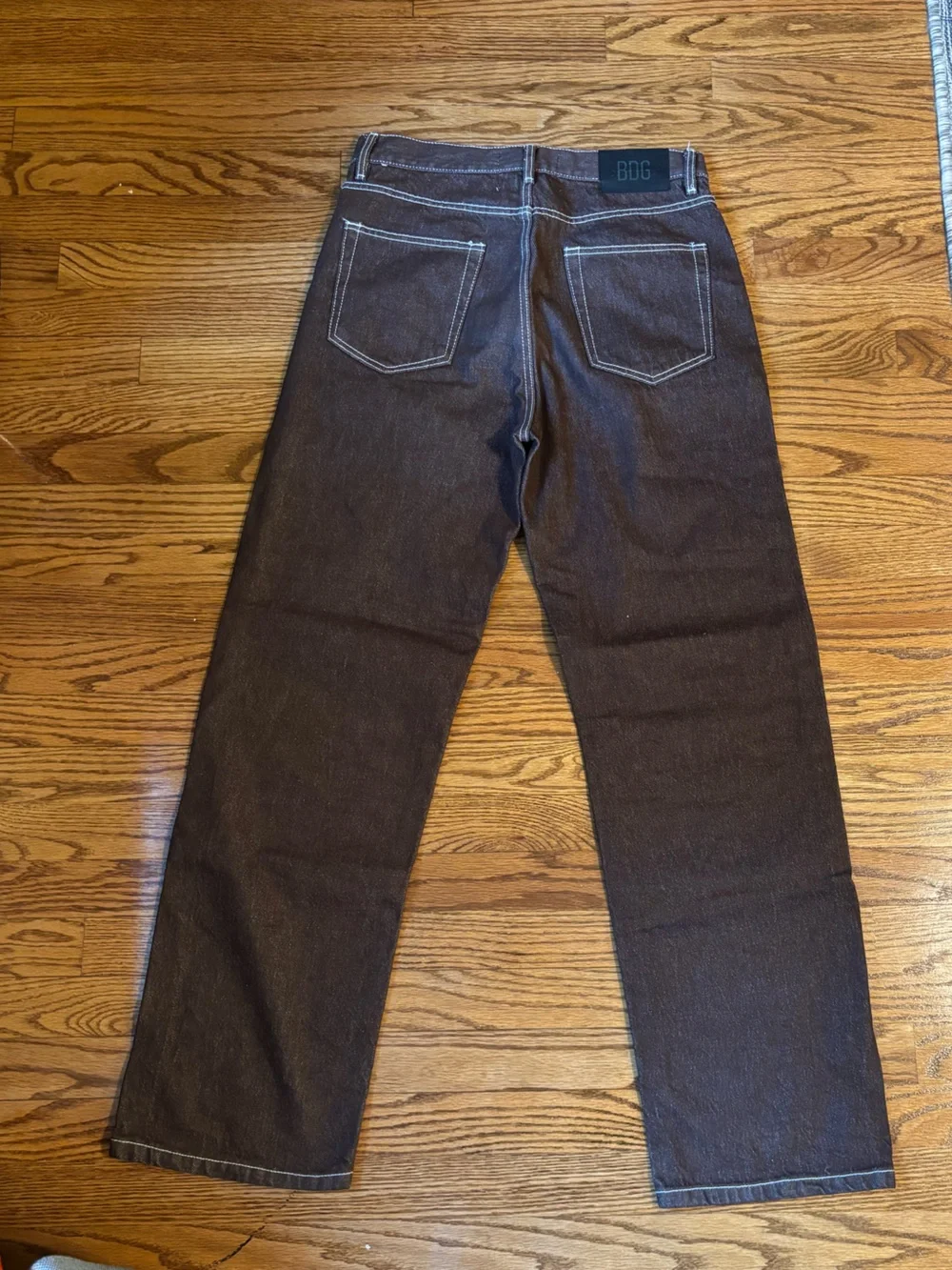 BDG Brown Contrast Stitch Skate Fit Jeans Men's 30x32 Straight Y2K Skater